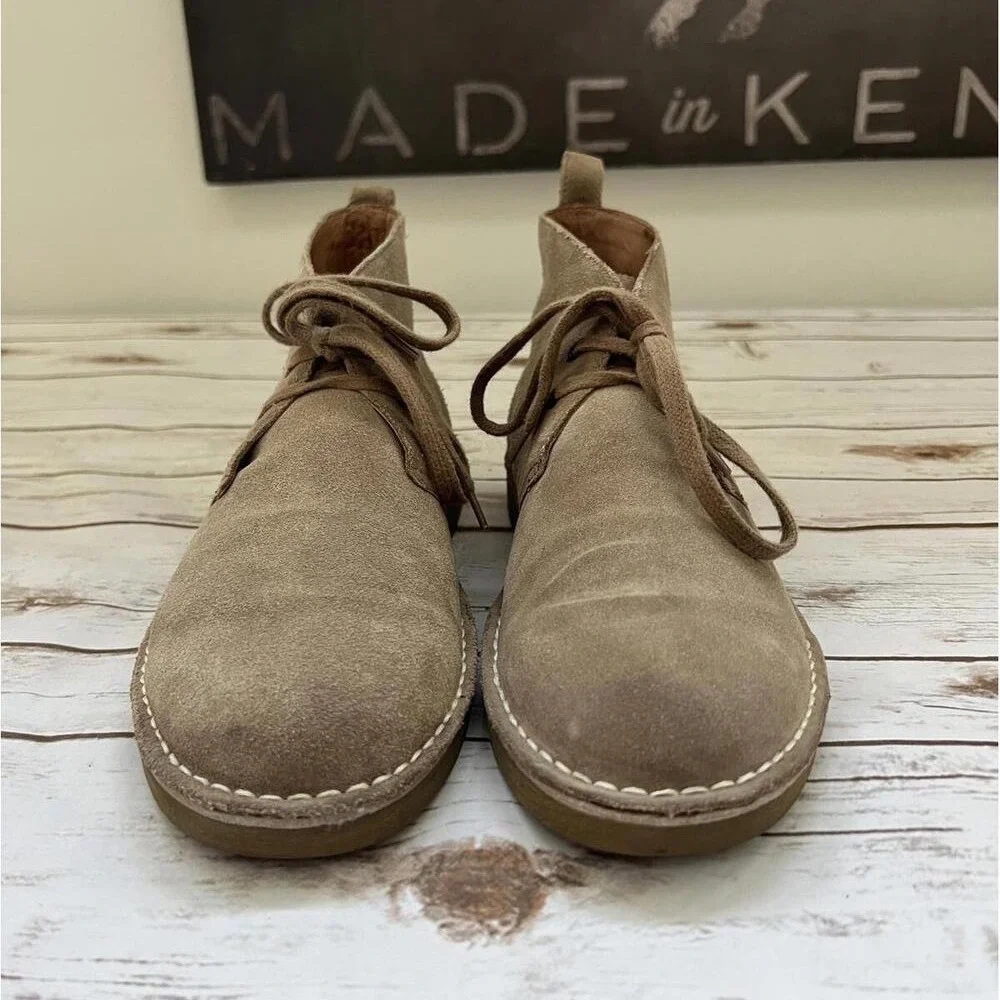 206 Collective Pine Chukka Desert‎ Boots Taupe Suede Lace Up Mens 10D
